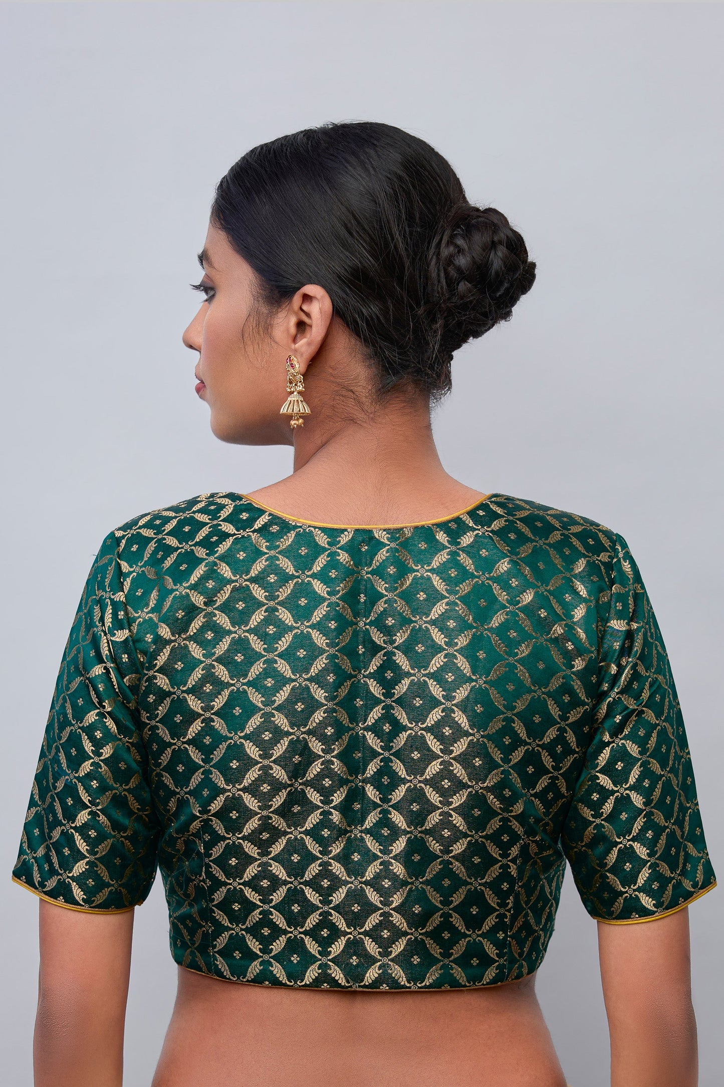 Blouse - Green Satin