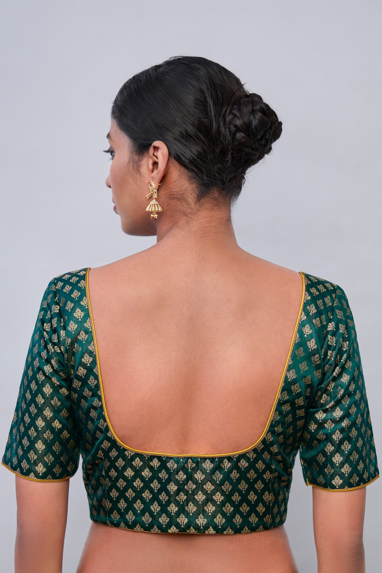 Blouse - Green Satin