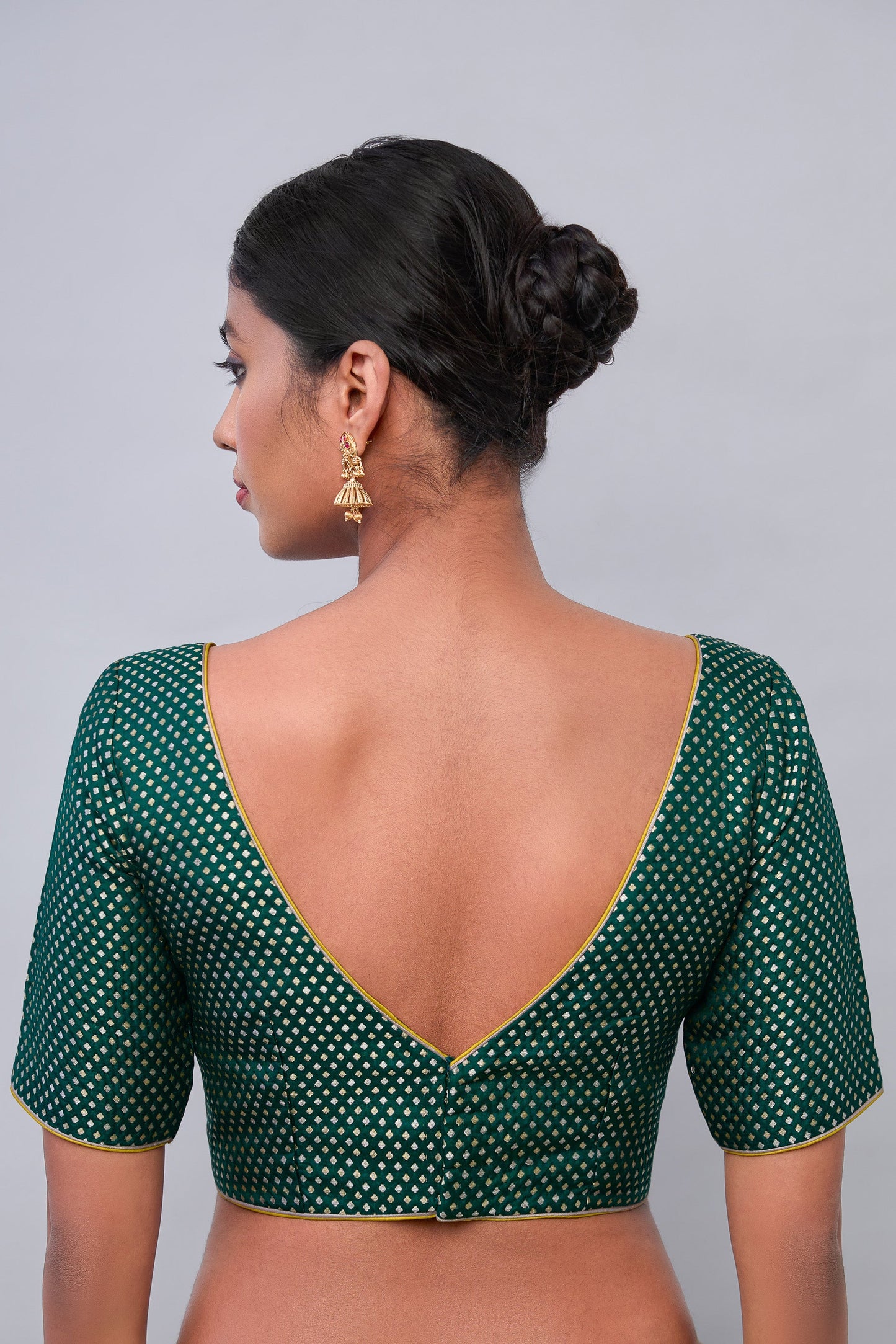 Blouse - Green Katan Silk