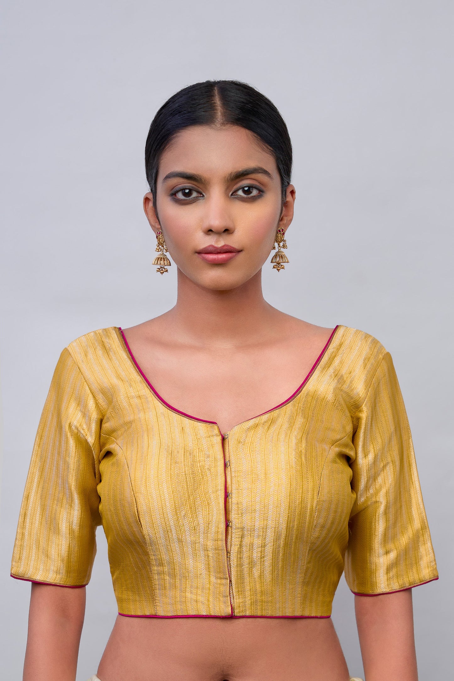 Blouse - Yellow Katan Silk