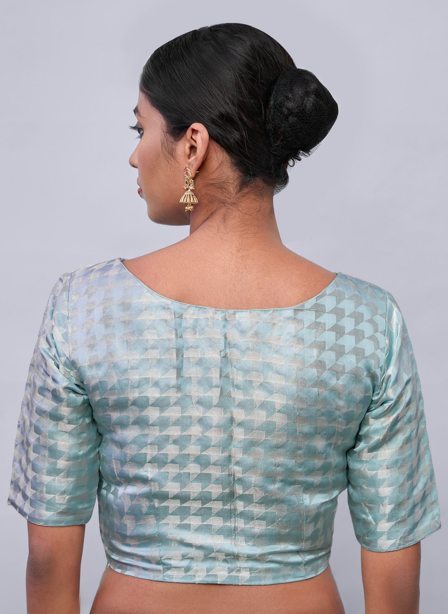 Blouse - Blue Satin