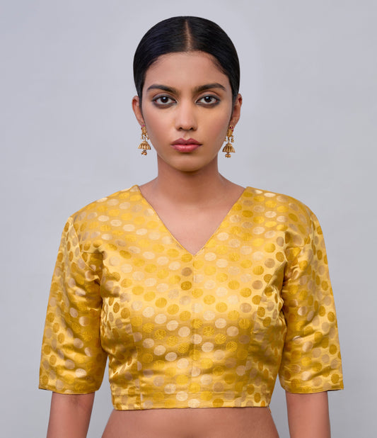 Blouse - Yellow Satin
