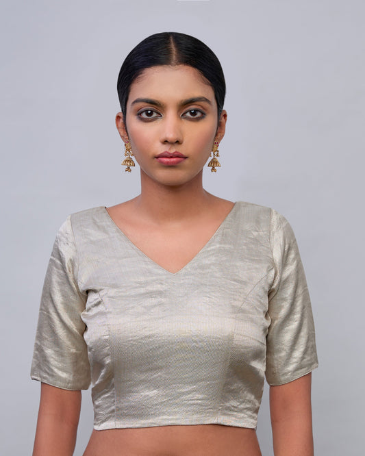 Blouse - Grey Katan Silk