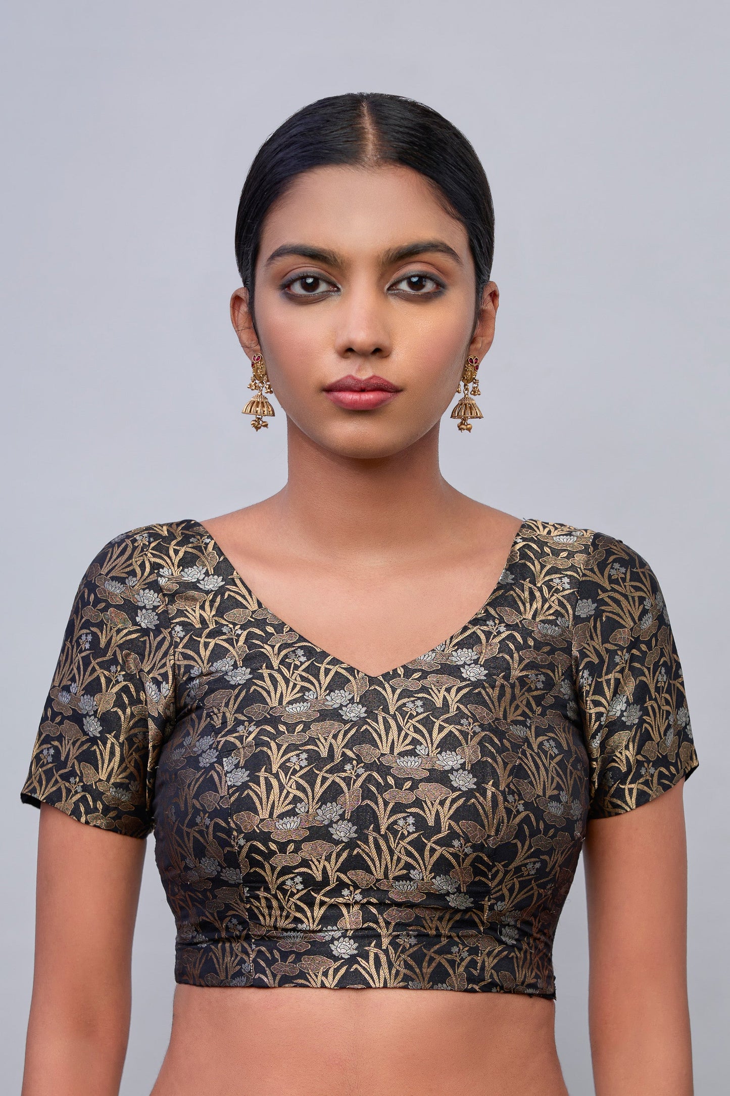 Blouse - Black Katan Silk