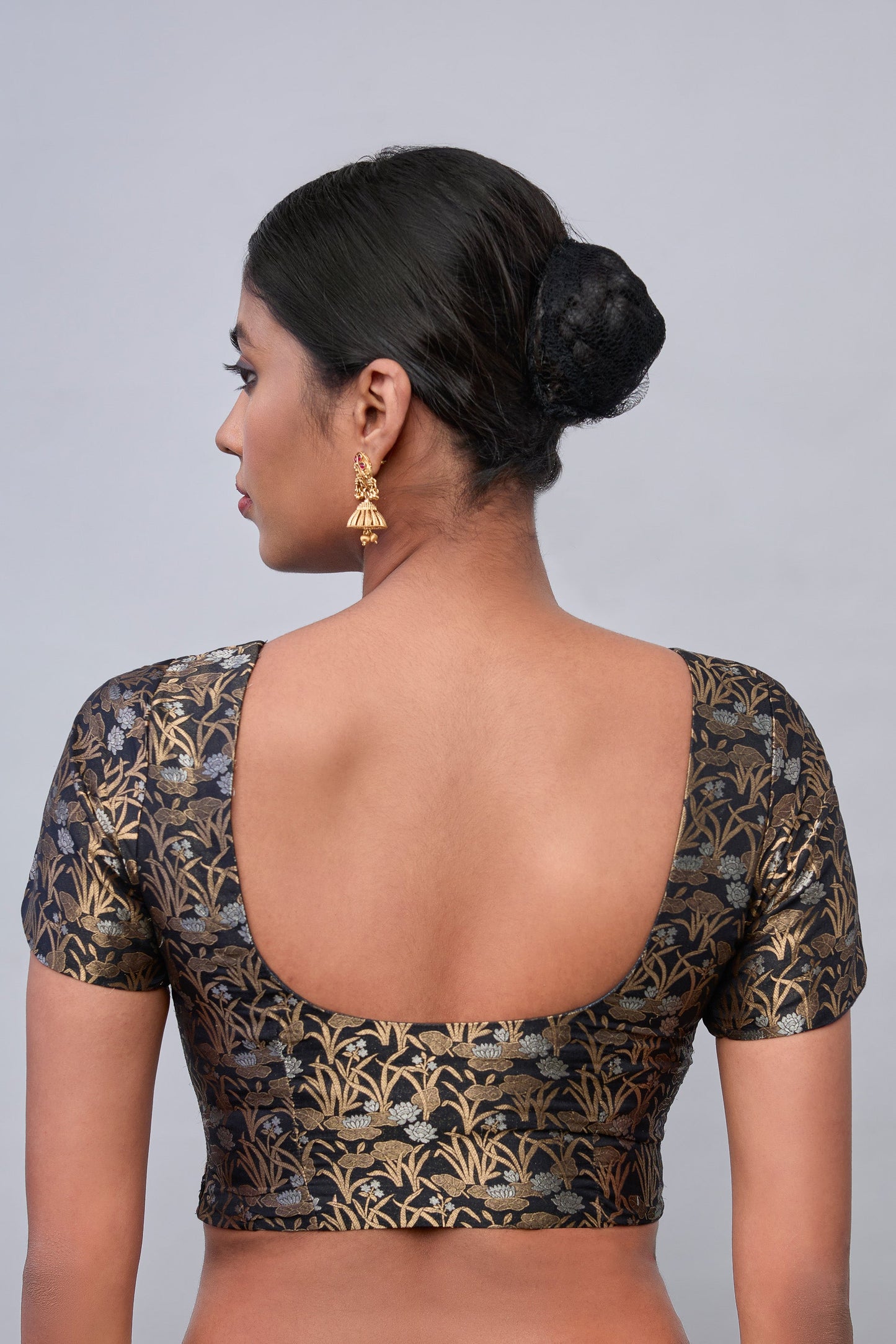 Blouse - Black Katan Silk