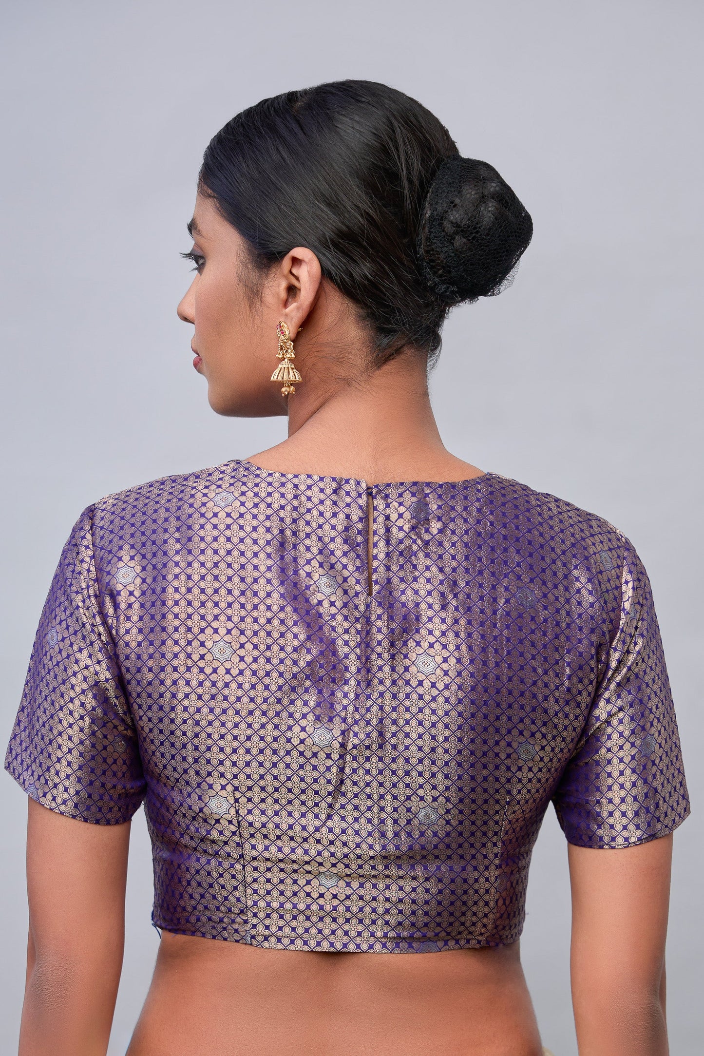 Blouse - Purple Katan Silk