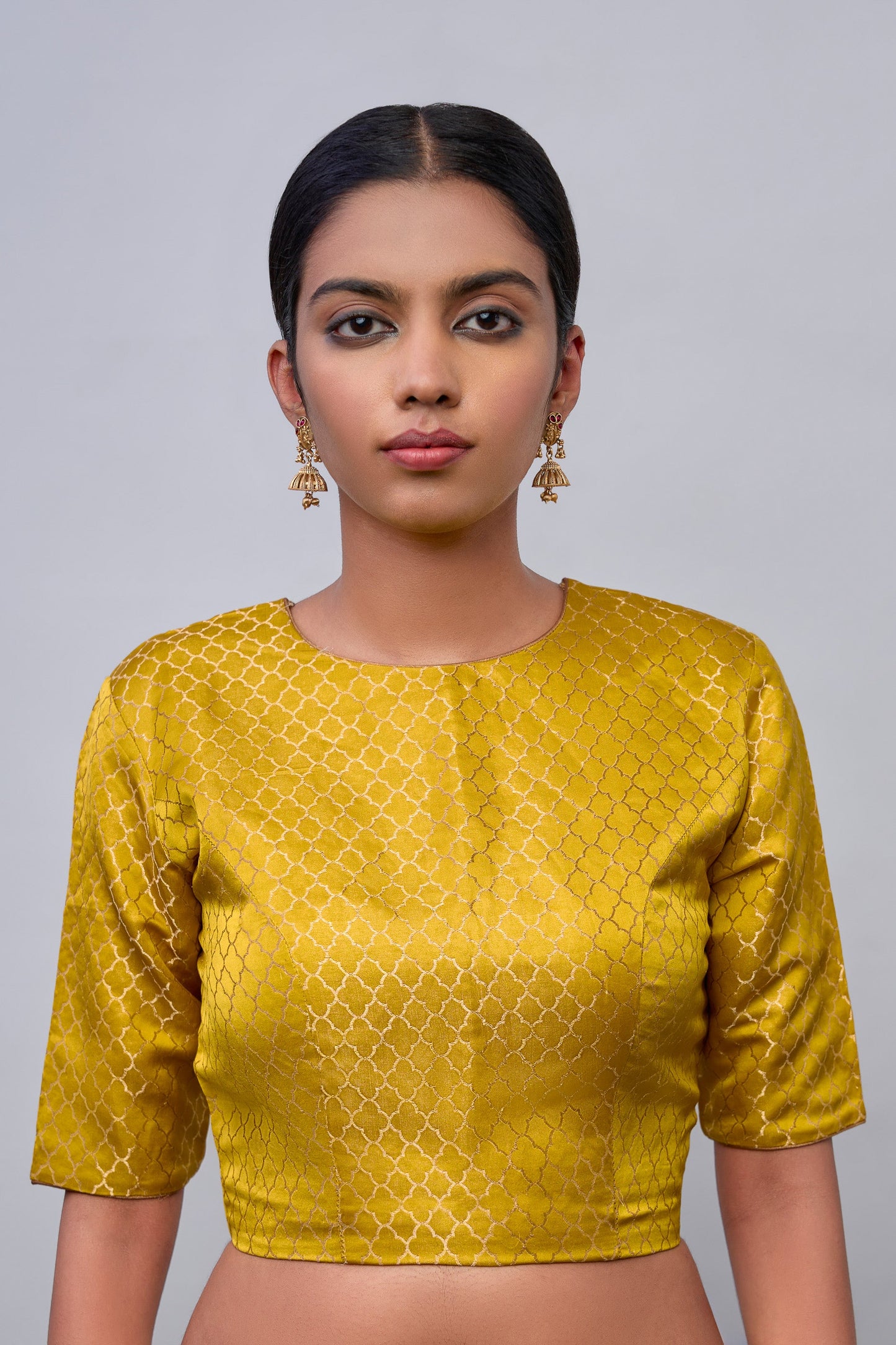 Blouse - Yellow Satin