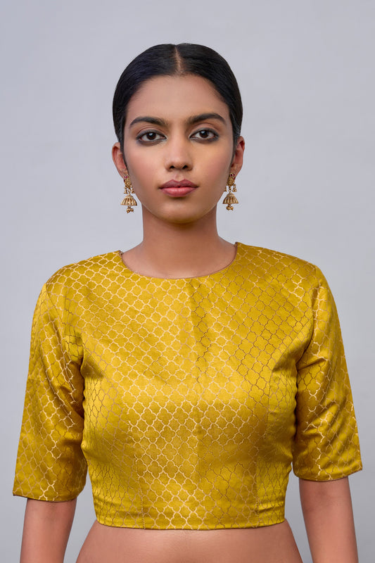 Blouse - Yellow Satin
