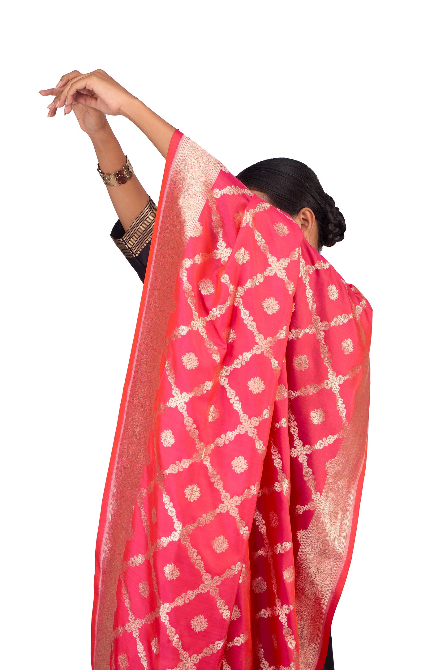 Rani Katan silk Jaal Dupatta