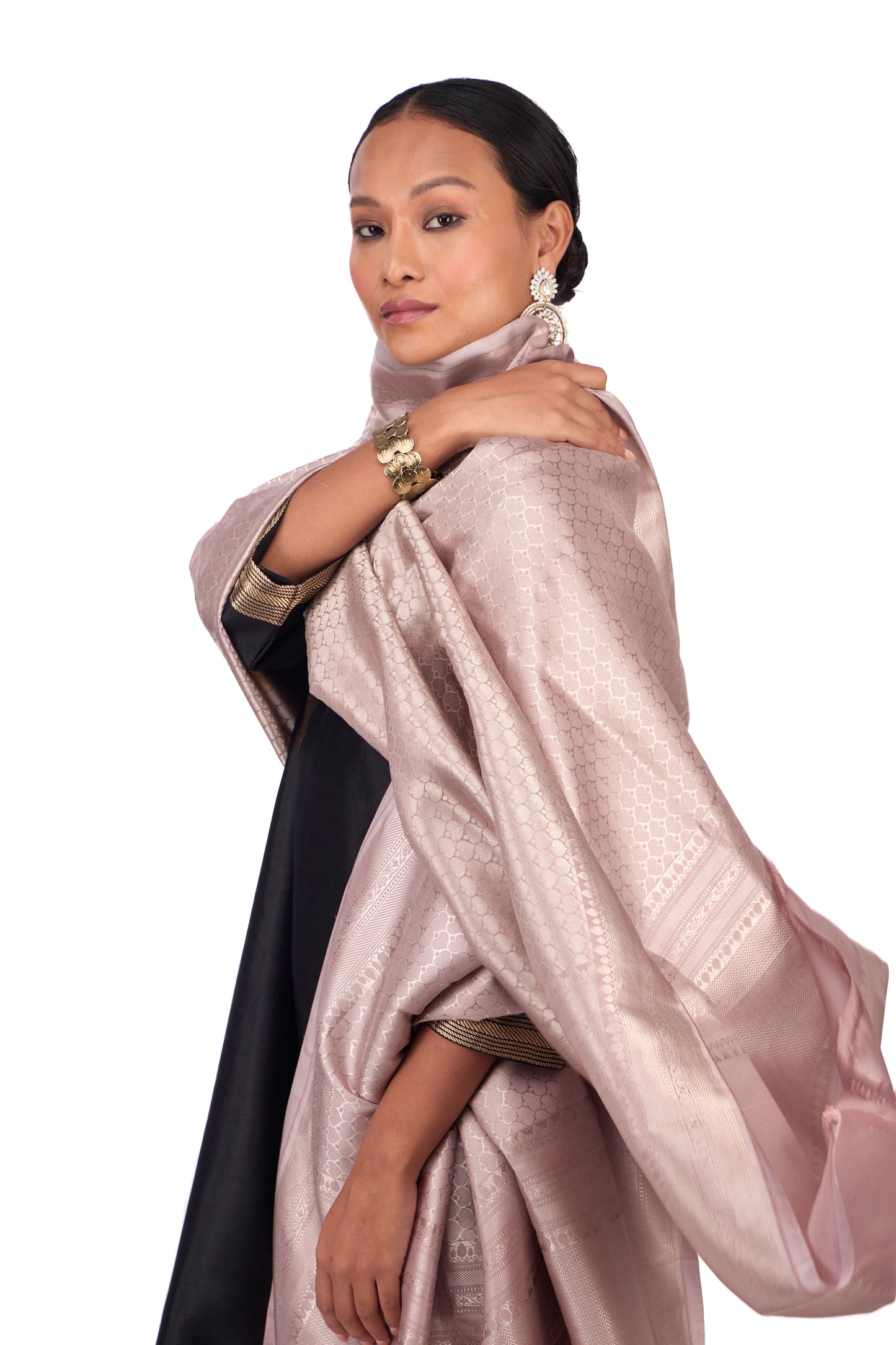 Mauve Katan Silk Dupatta