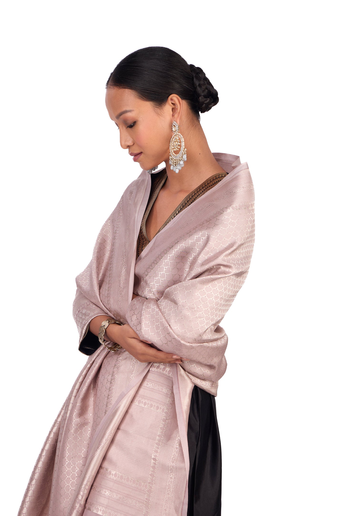 Mauve Katan Silk Dupatta