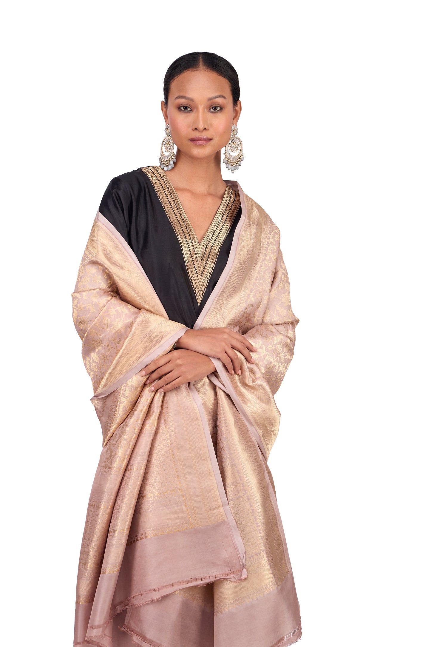 Dusty Pink Silk Dupatta