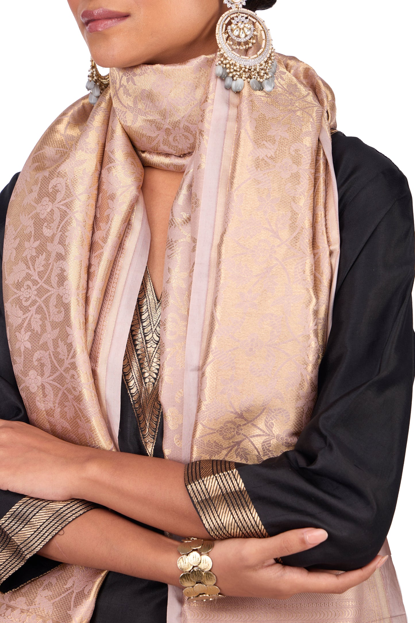 Dusty Pink Silk Dupatta