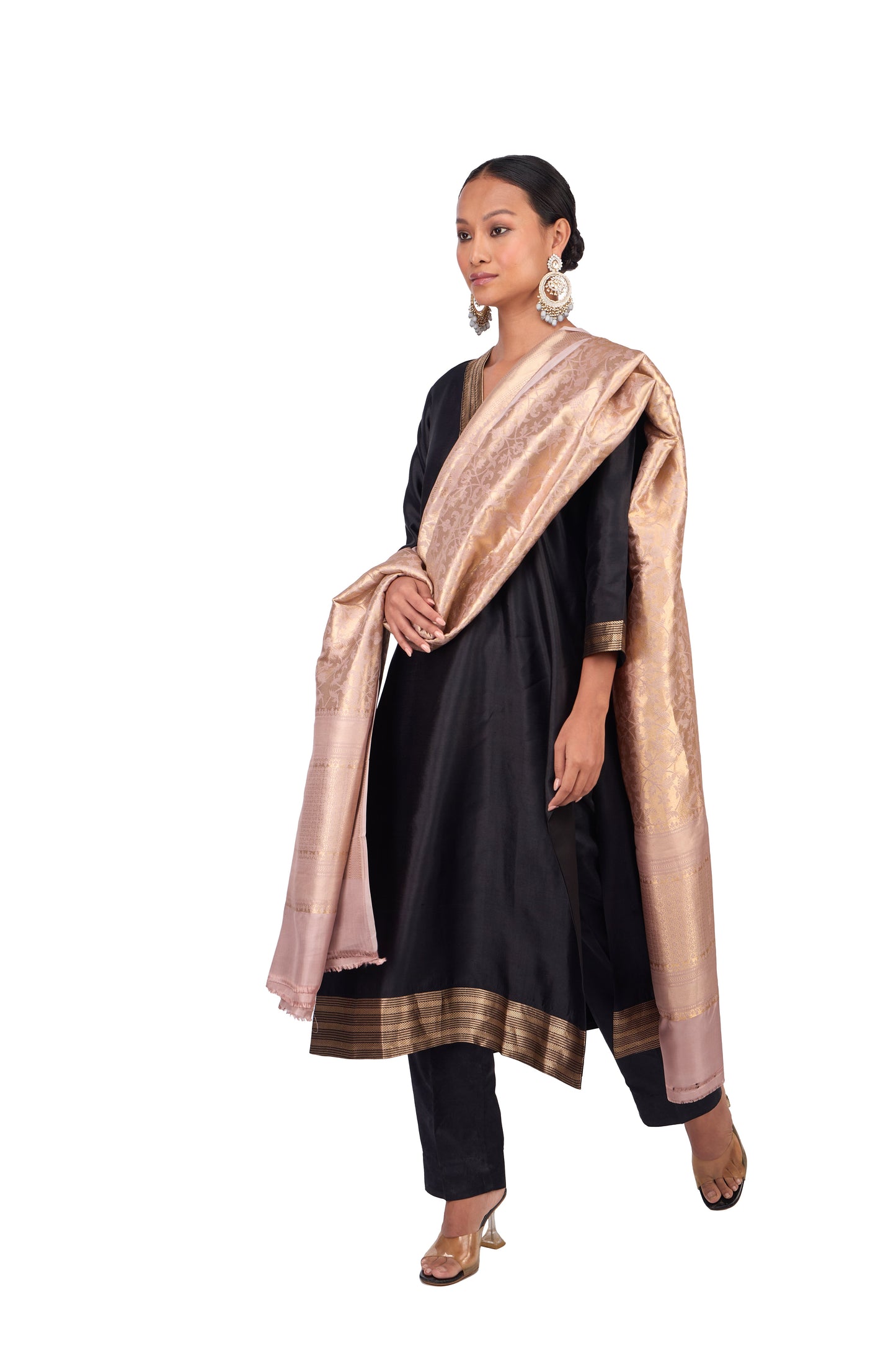 Dusty Pink Silk Dupatta