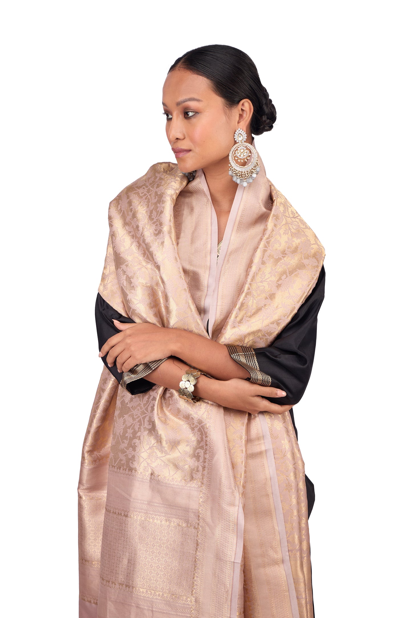 Dusty Pink Silk Dupatta