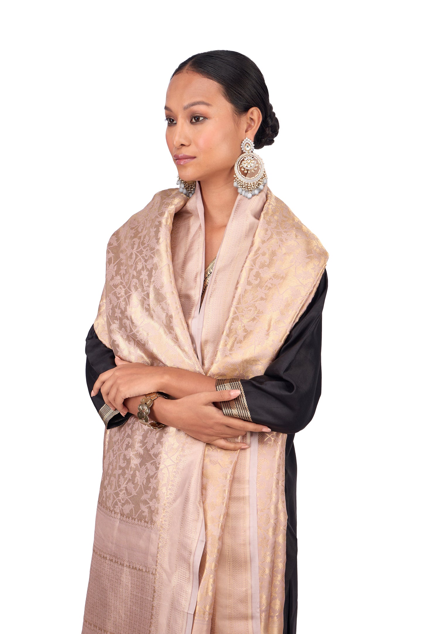 Dusty Pink Silk Dupatta