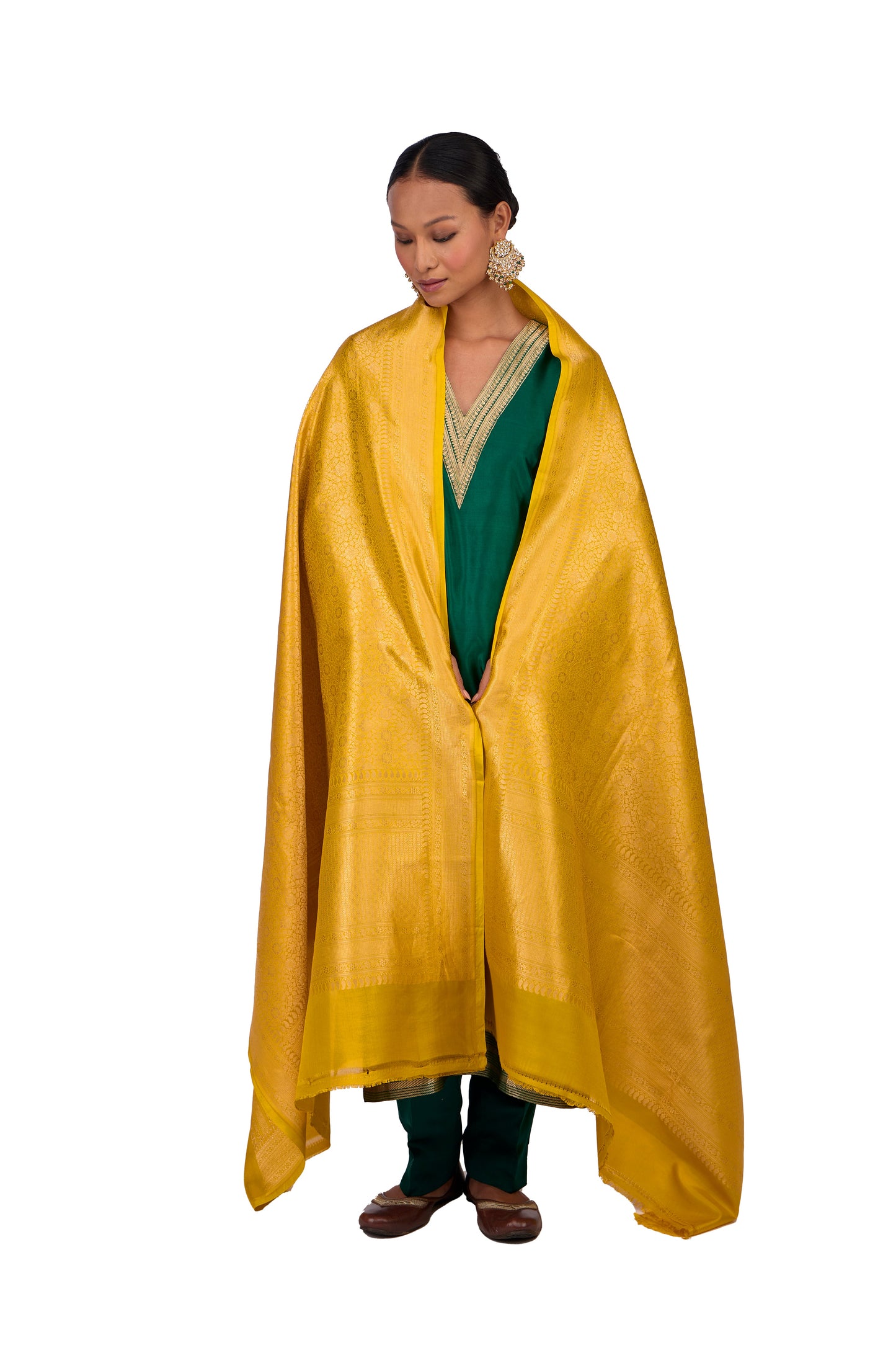 Mustard Silk Dupatta
