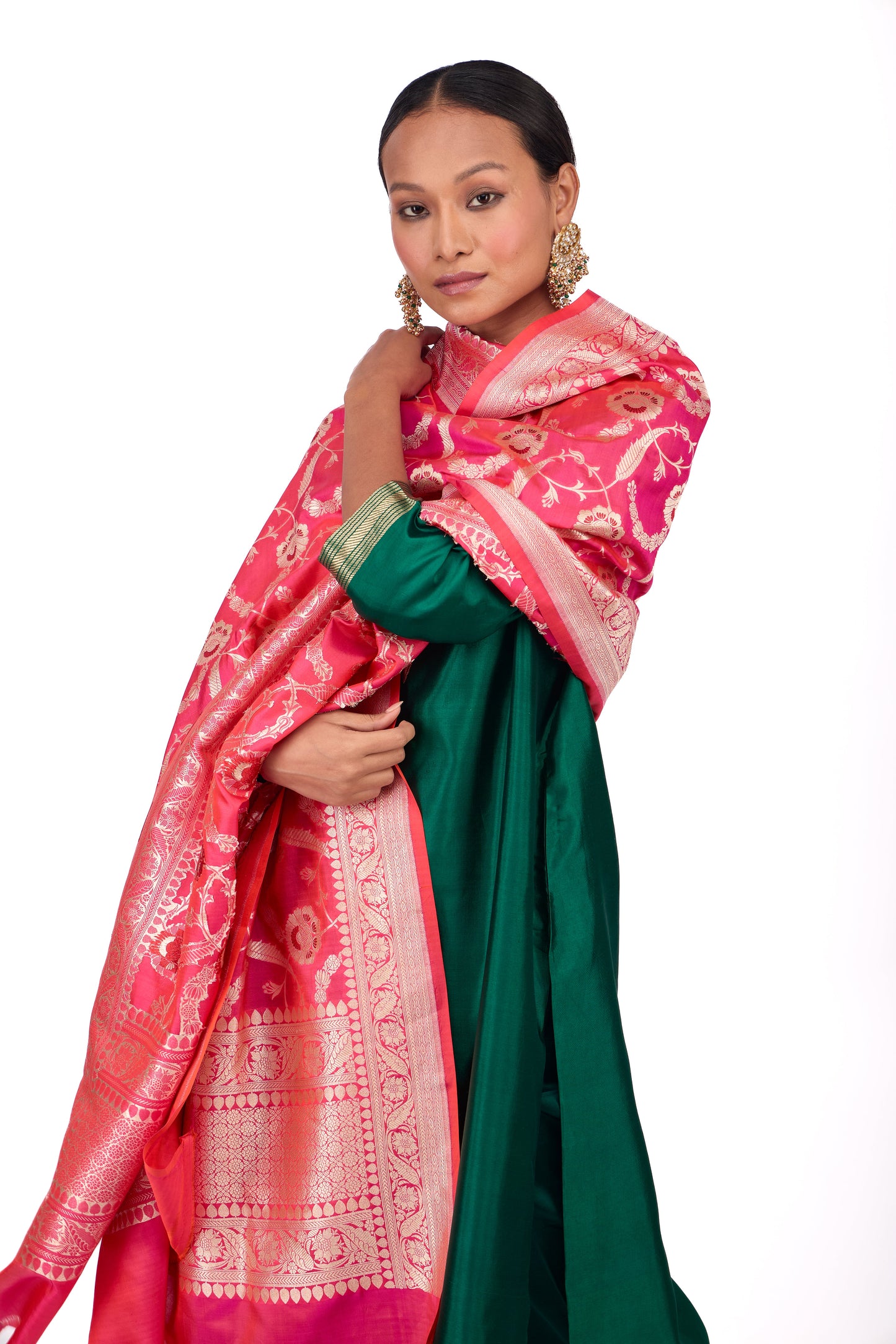 Rani Katan silk Dupatta