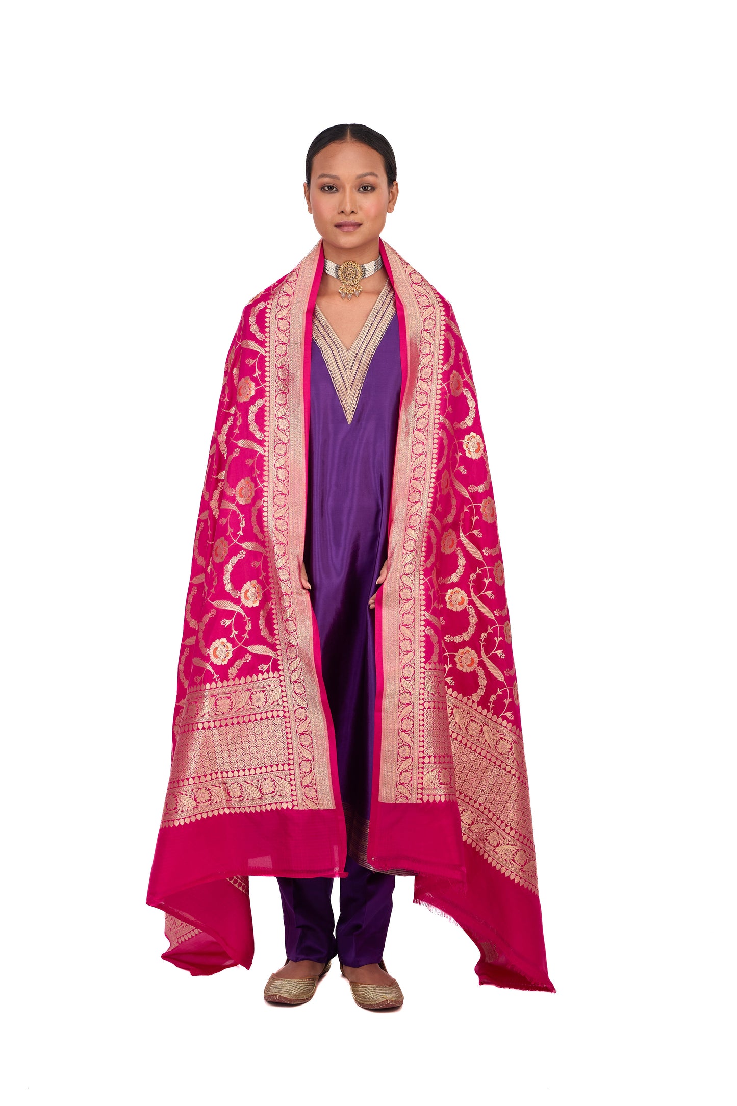 Rani Katan silk Dupatta
