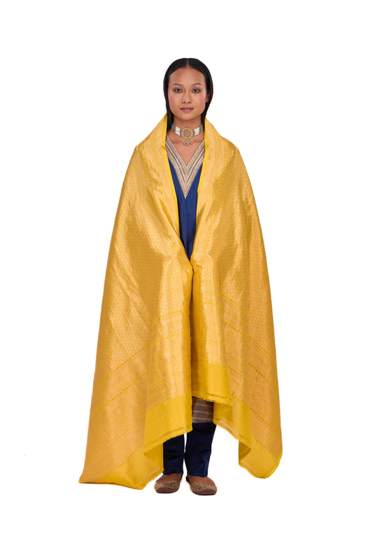 Mustard Katan Silk Dupatta
