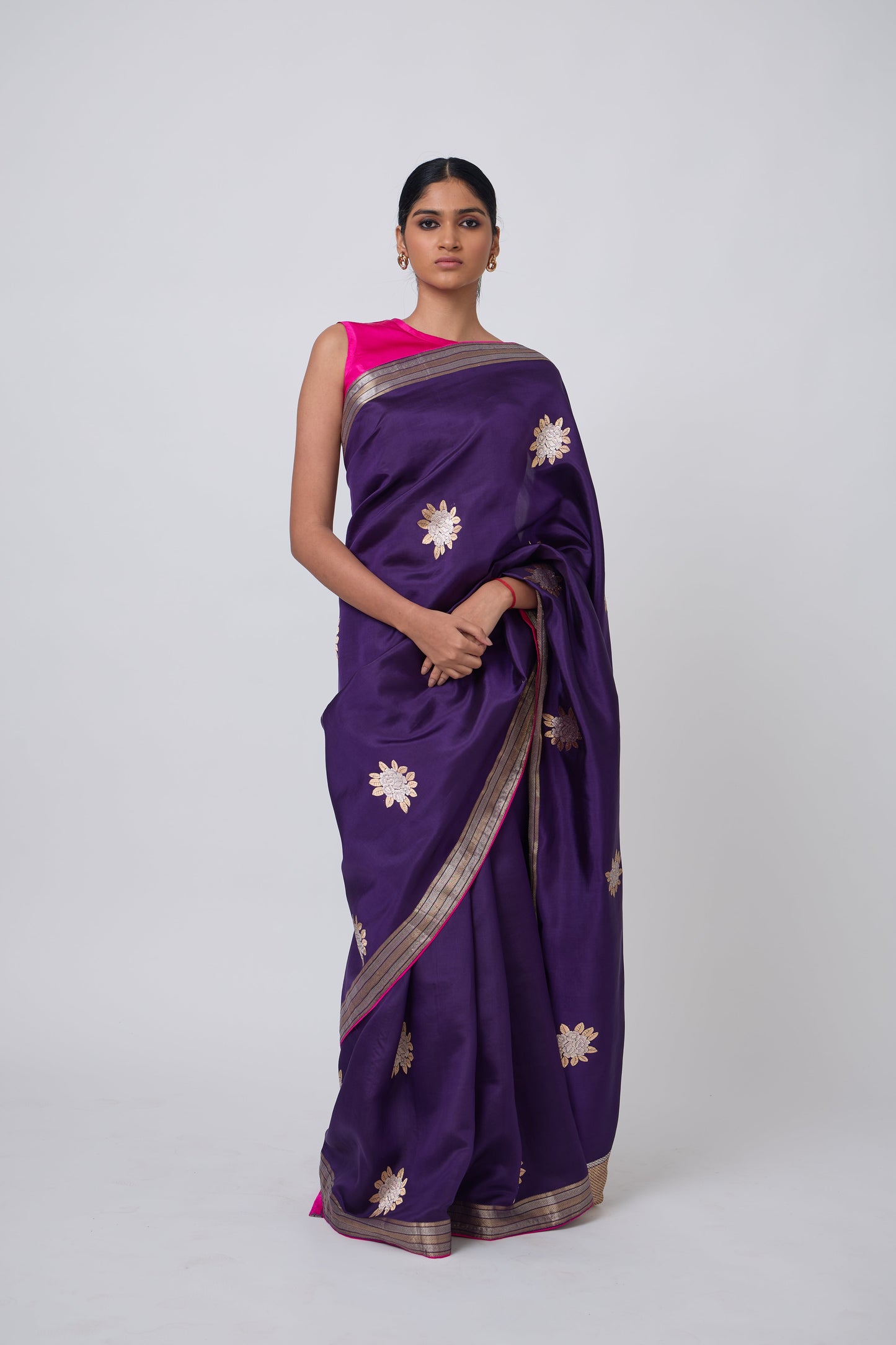 Booti -Purple Silk Saree