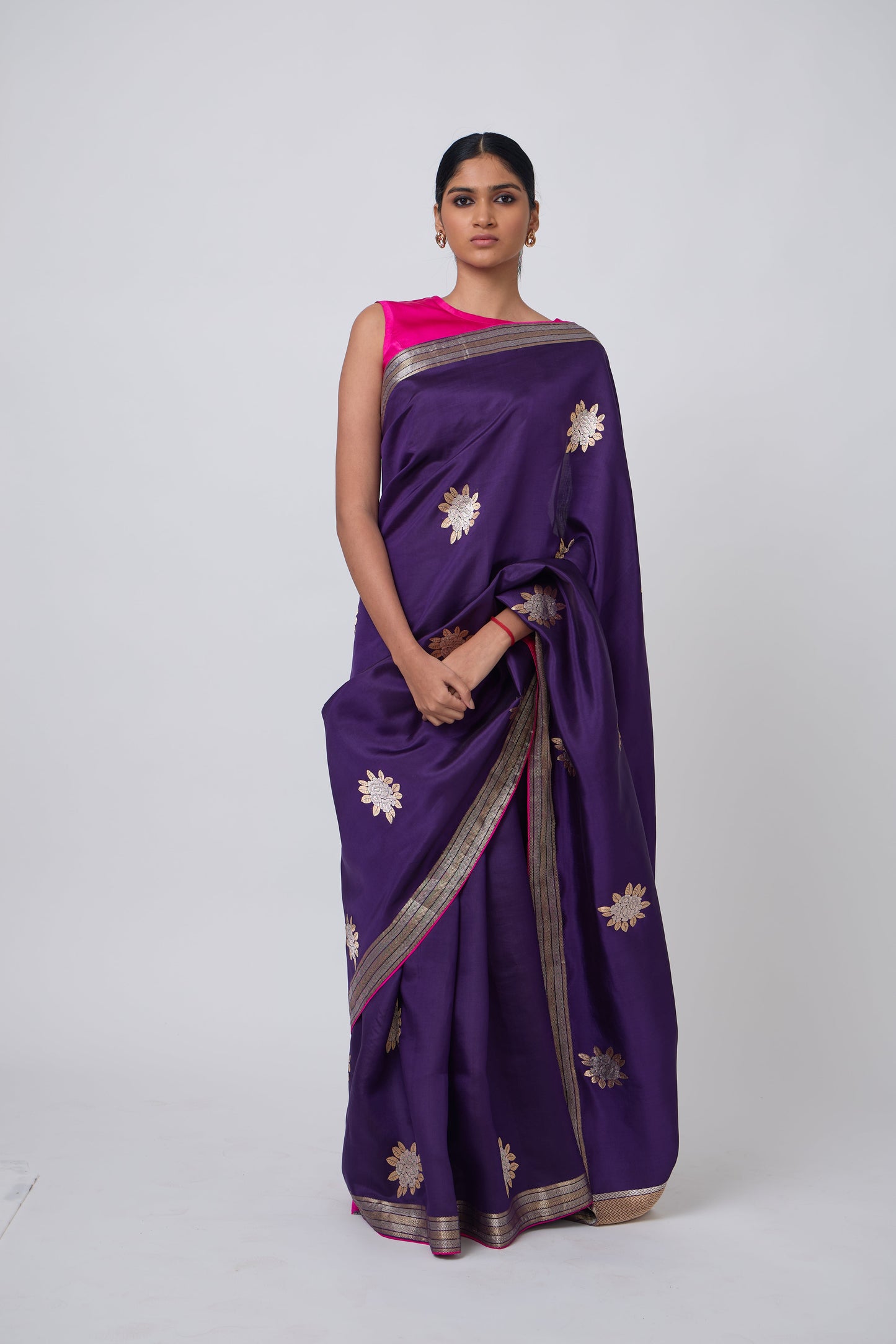 Booti -Purple Silk Saree
