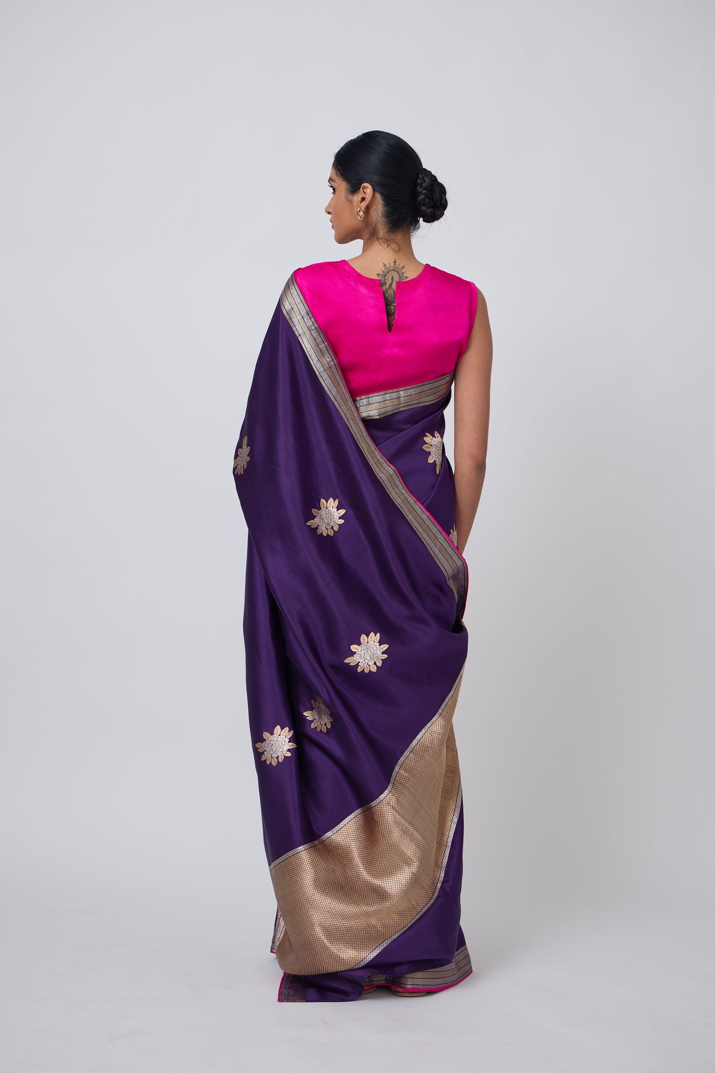 Booti -Purple Silk Saree