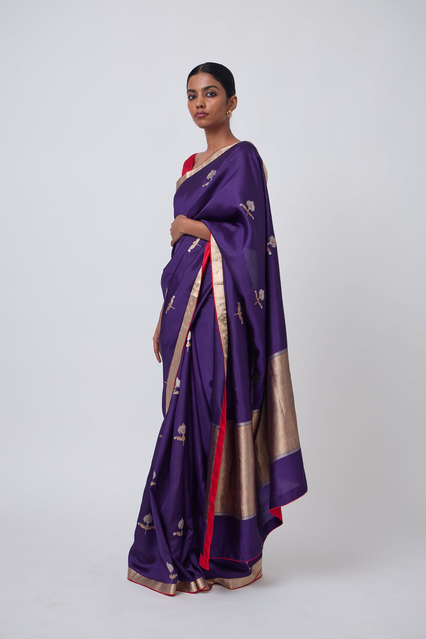 Booti - Purple Silk Saree