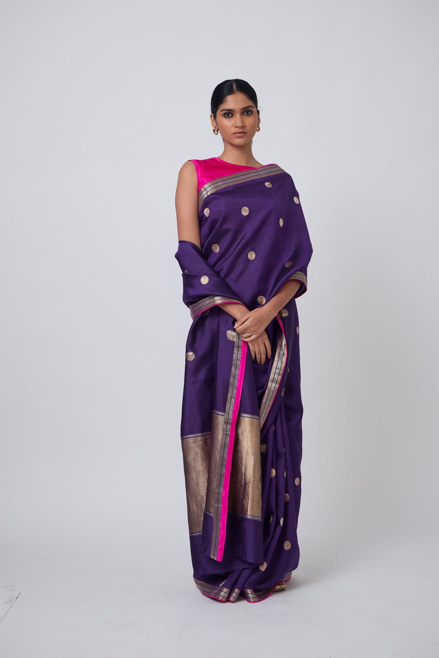 Booti - Purple Silk Saree