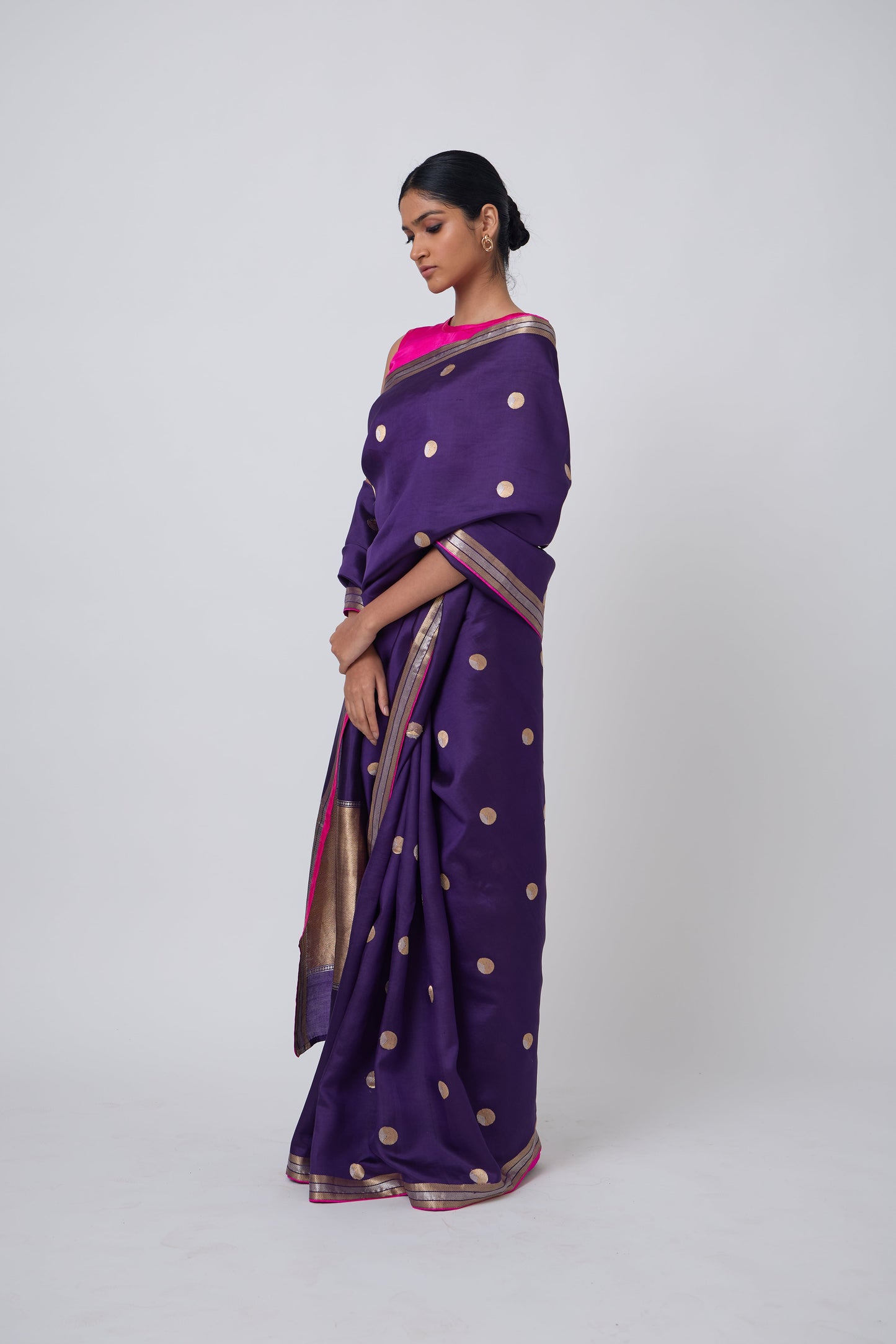 Booti - Purple Silk Saree