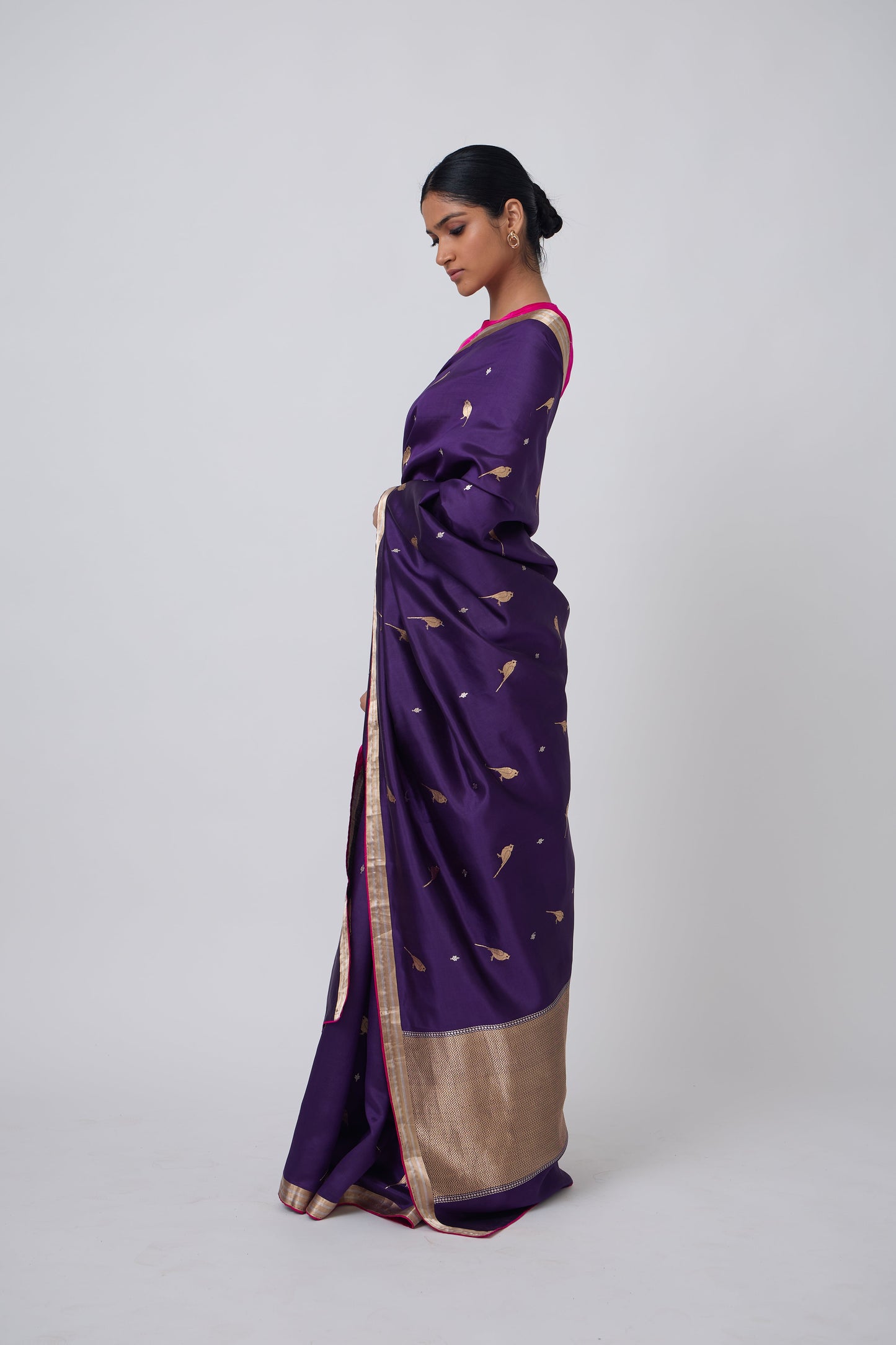 Booti - Purple Silk Saree