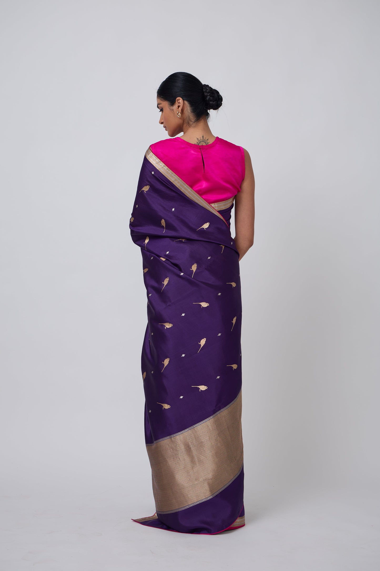 Booti - Purple Silk Saree