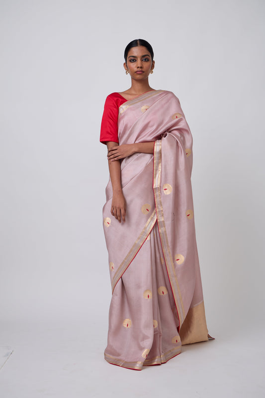 Booti - Mauve Silk Saree