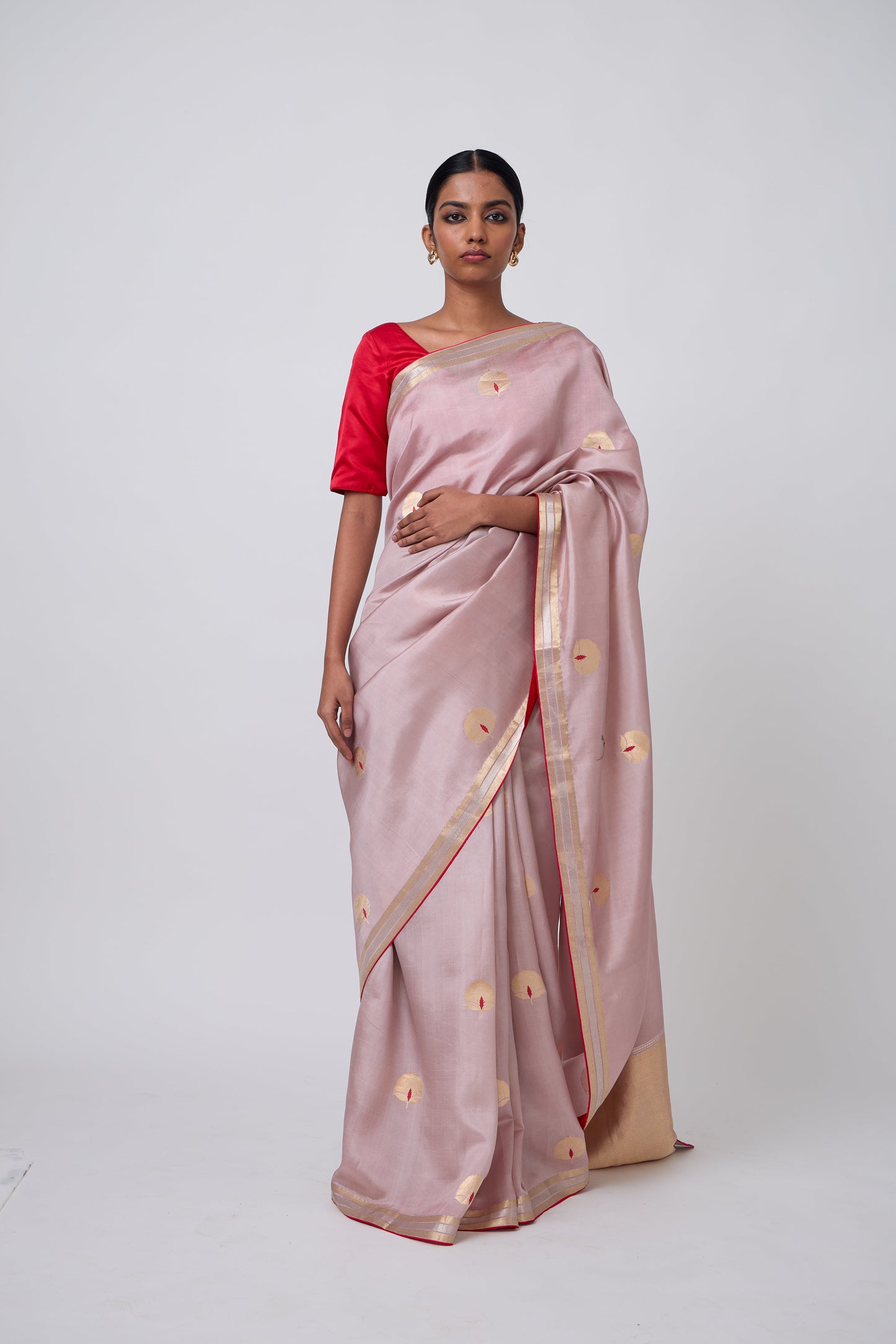 Booti - Mauve Silk Saree