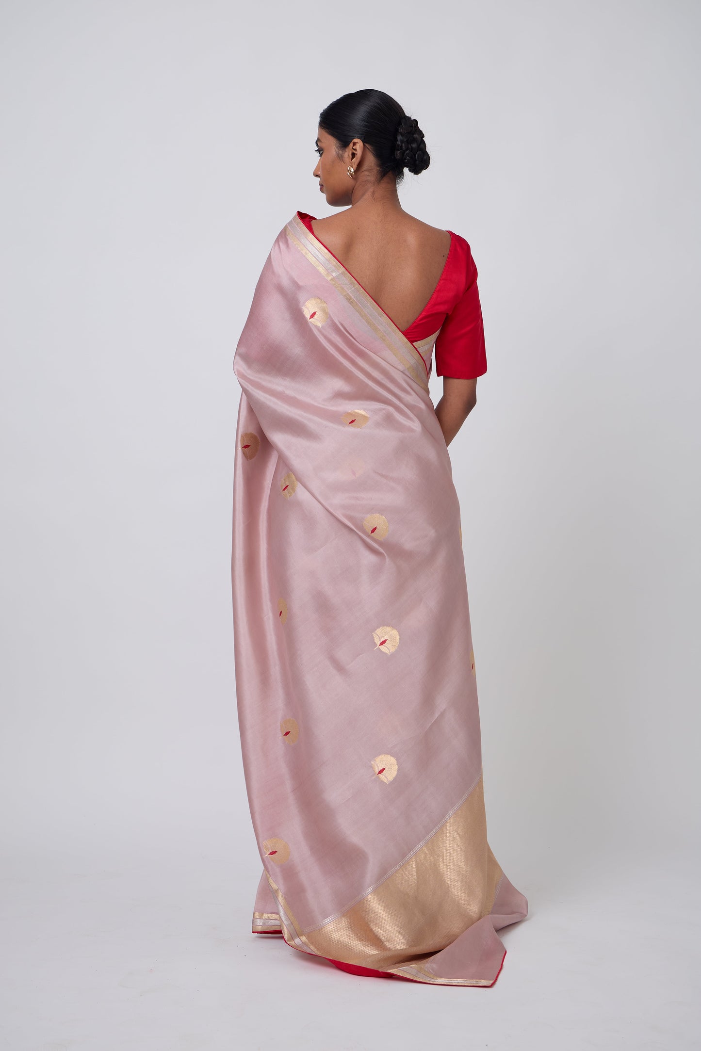 Booti - Mauve Silk Saree