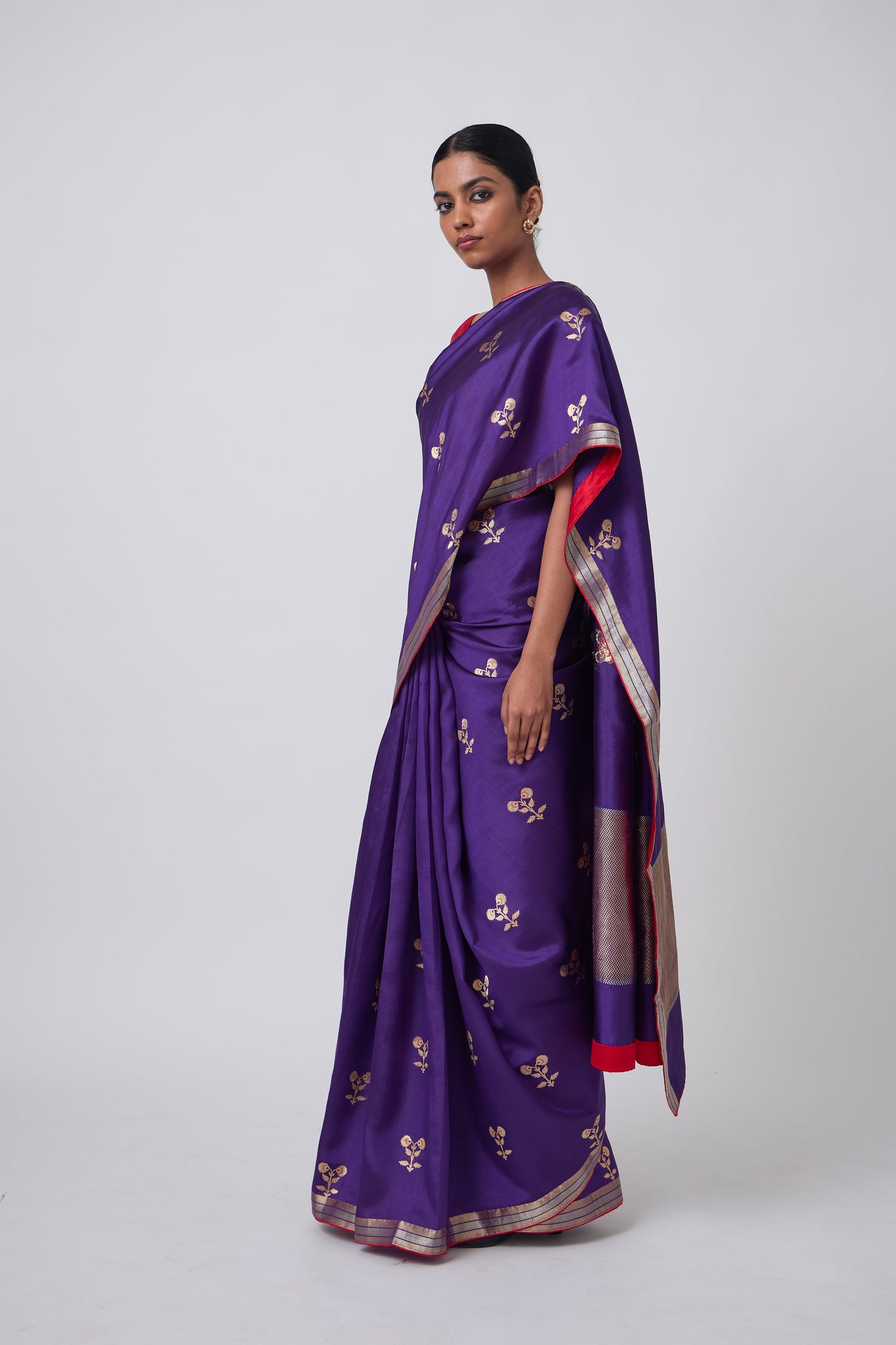 Booti - Purple Silk Saree
