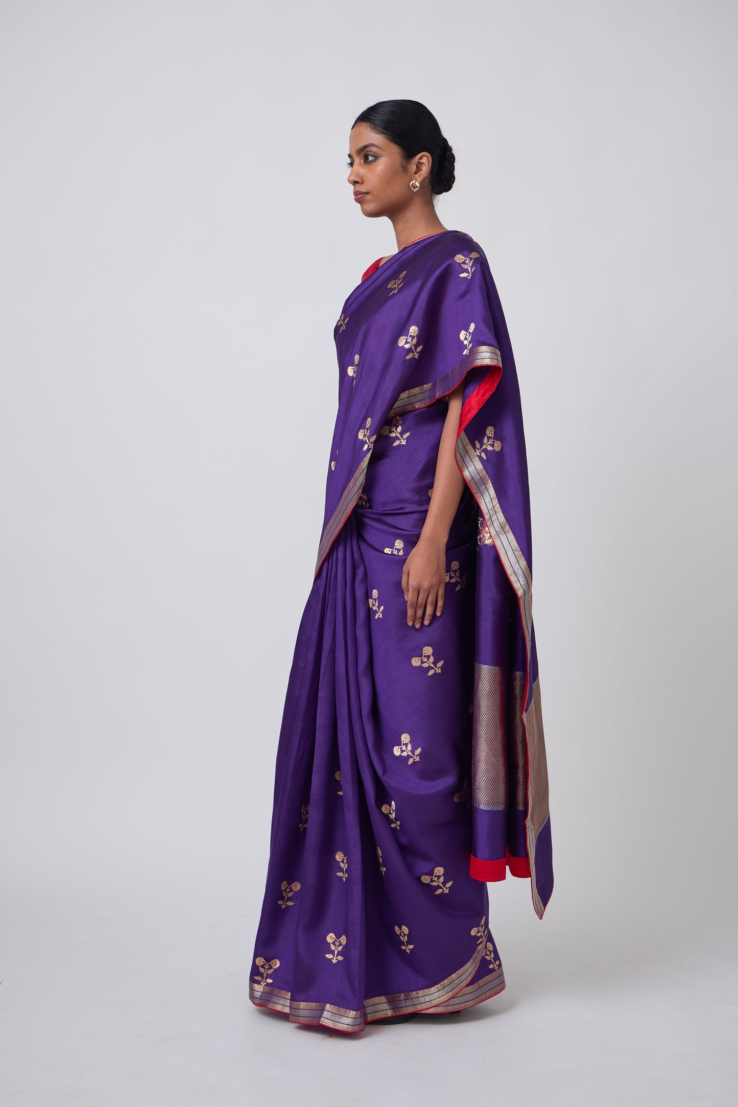 Booti - Purple Silk Saree