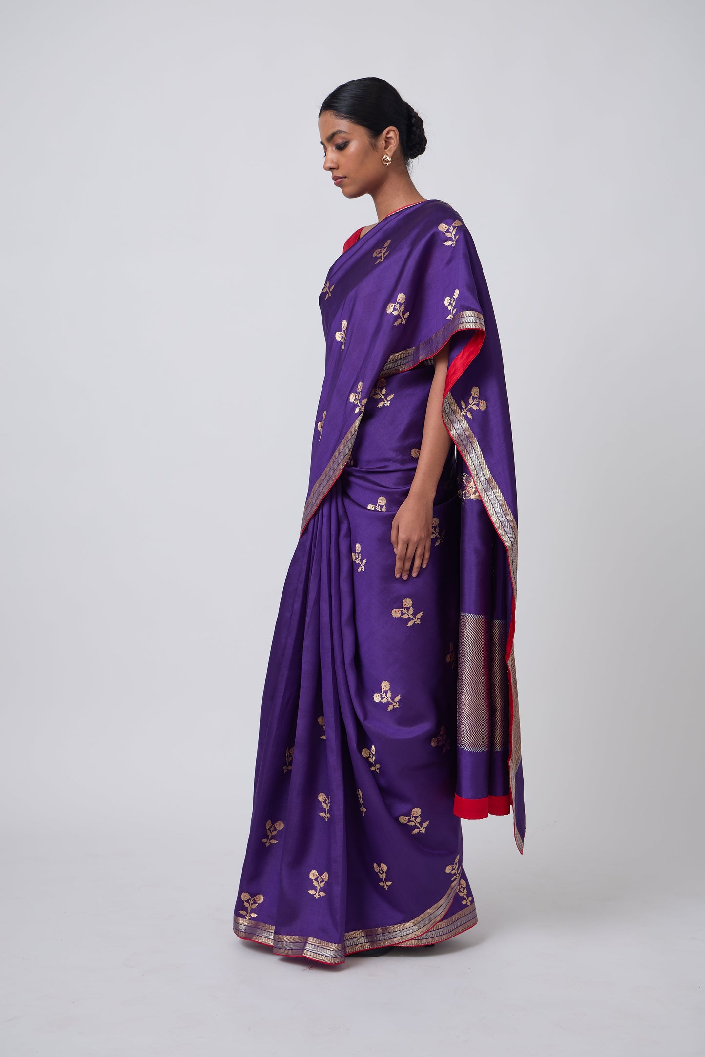 Booti - Purple Silk Saree