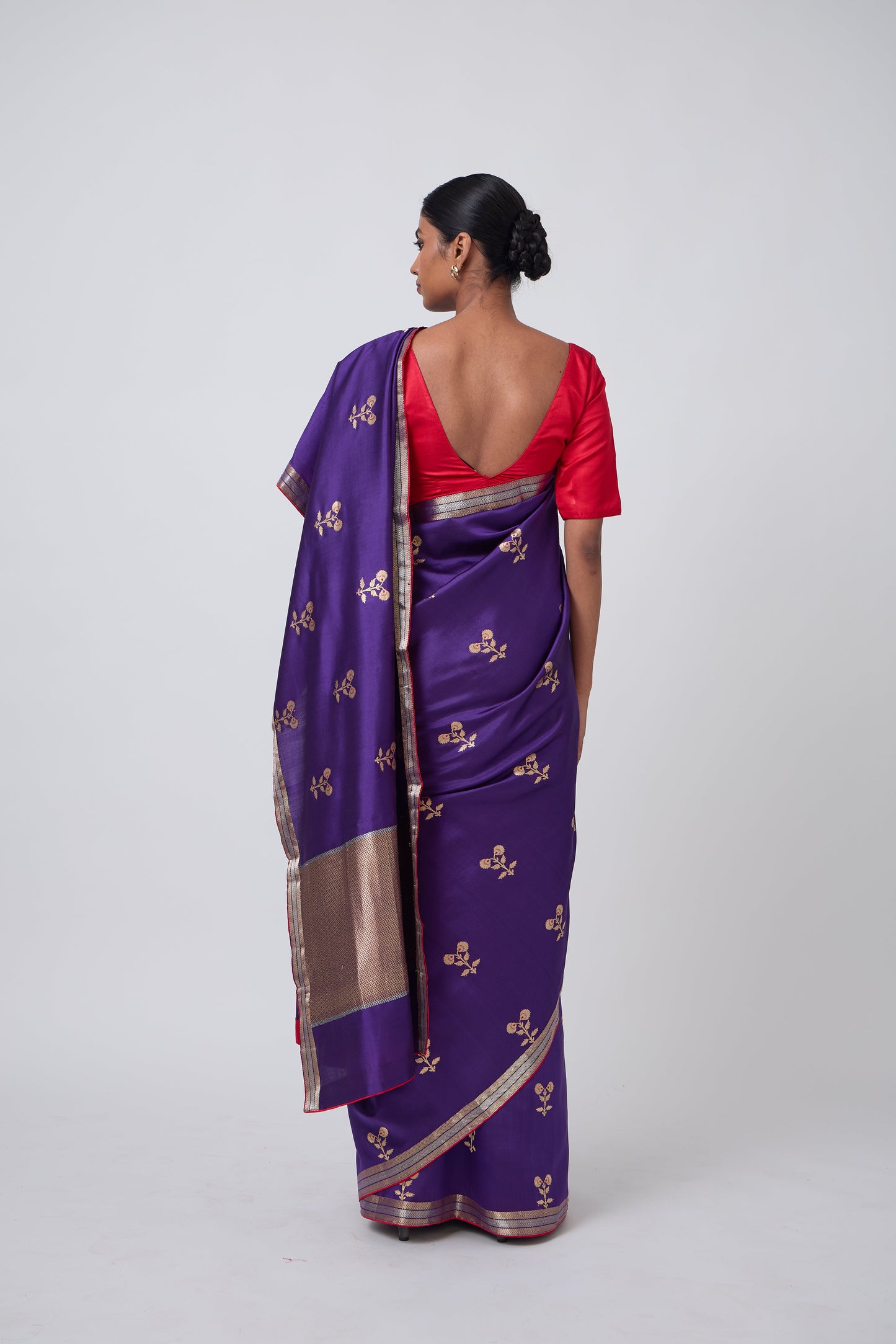 Booti - Purple Silk Saree