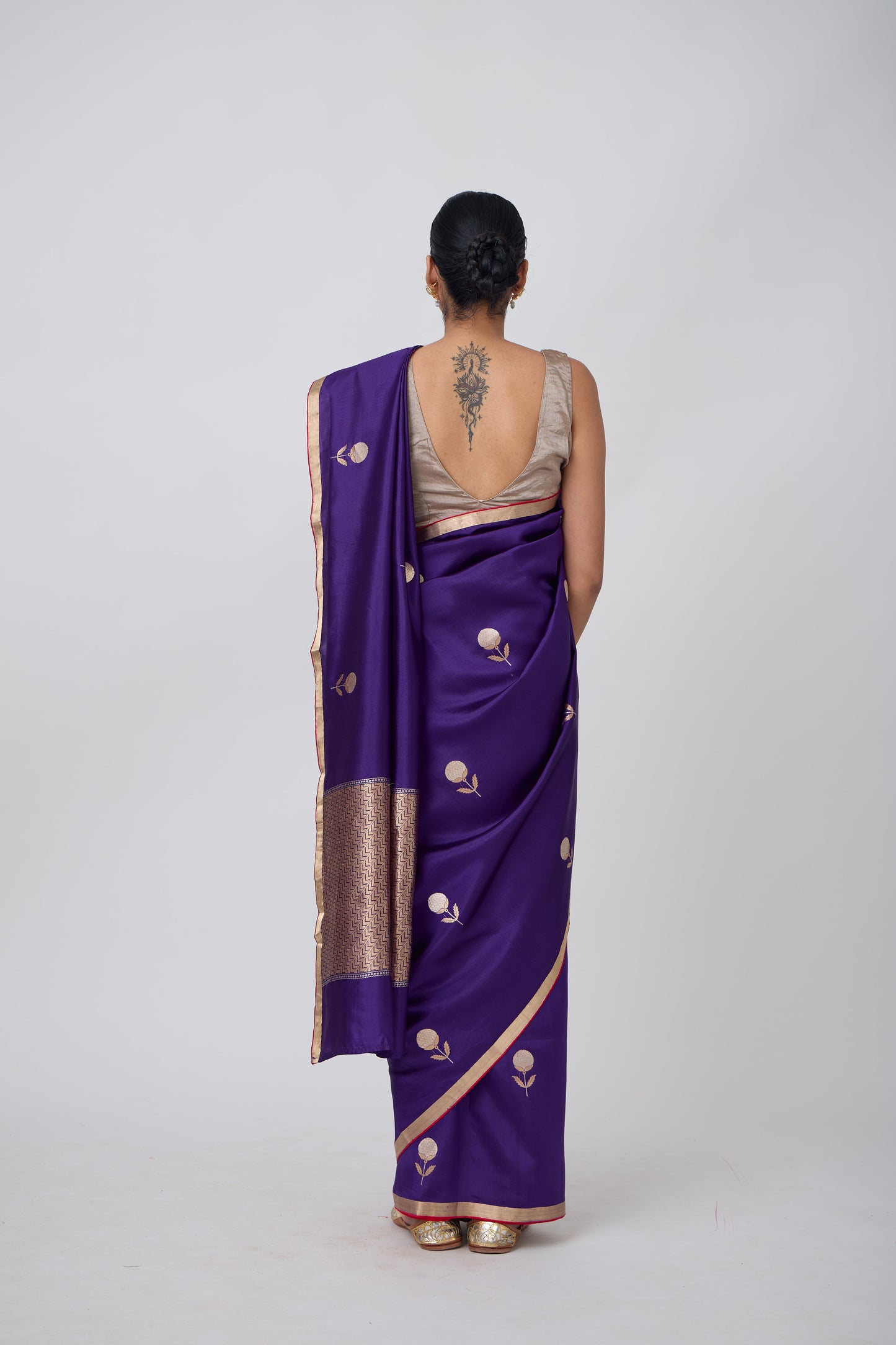 Booti - Purple Silk Saree