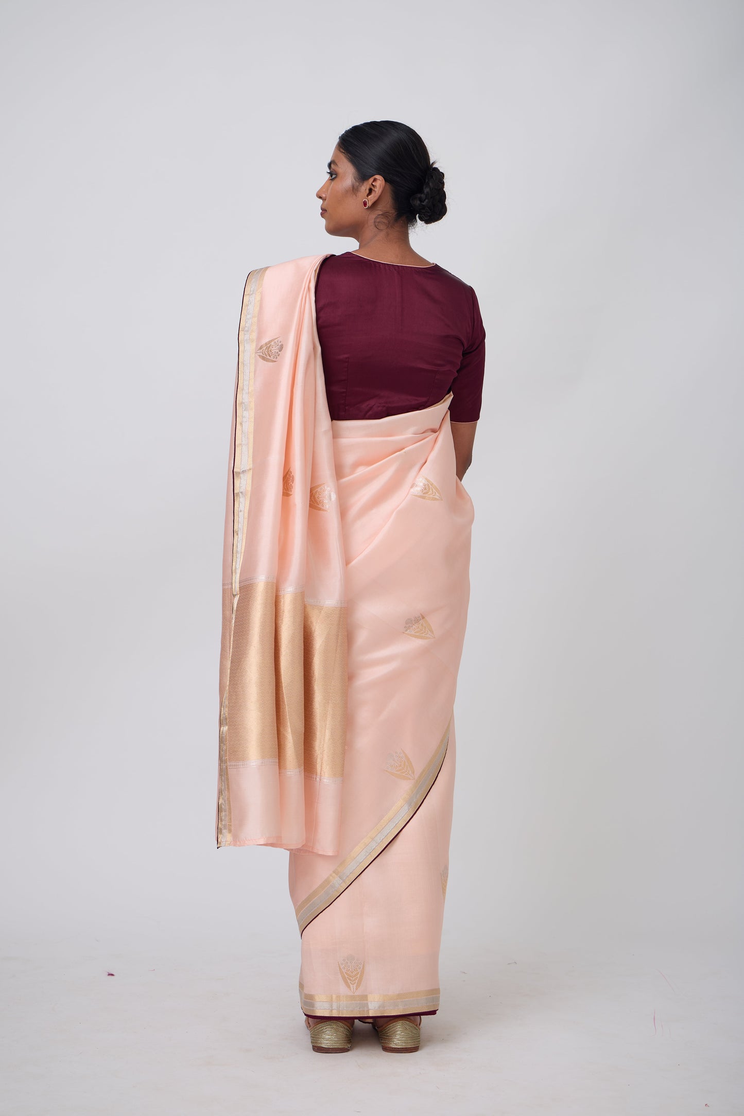 Booti - Pink Silk Saree