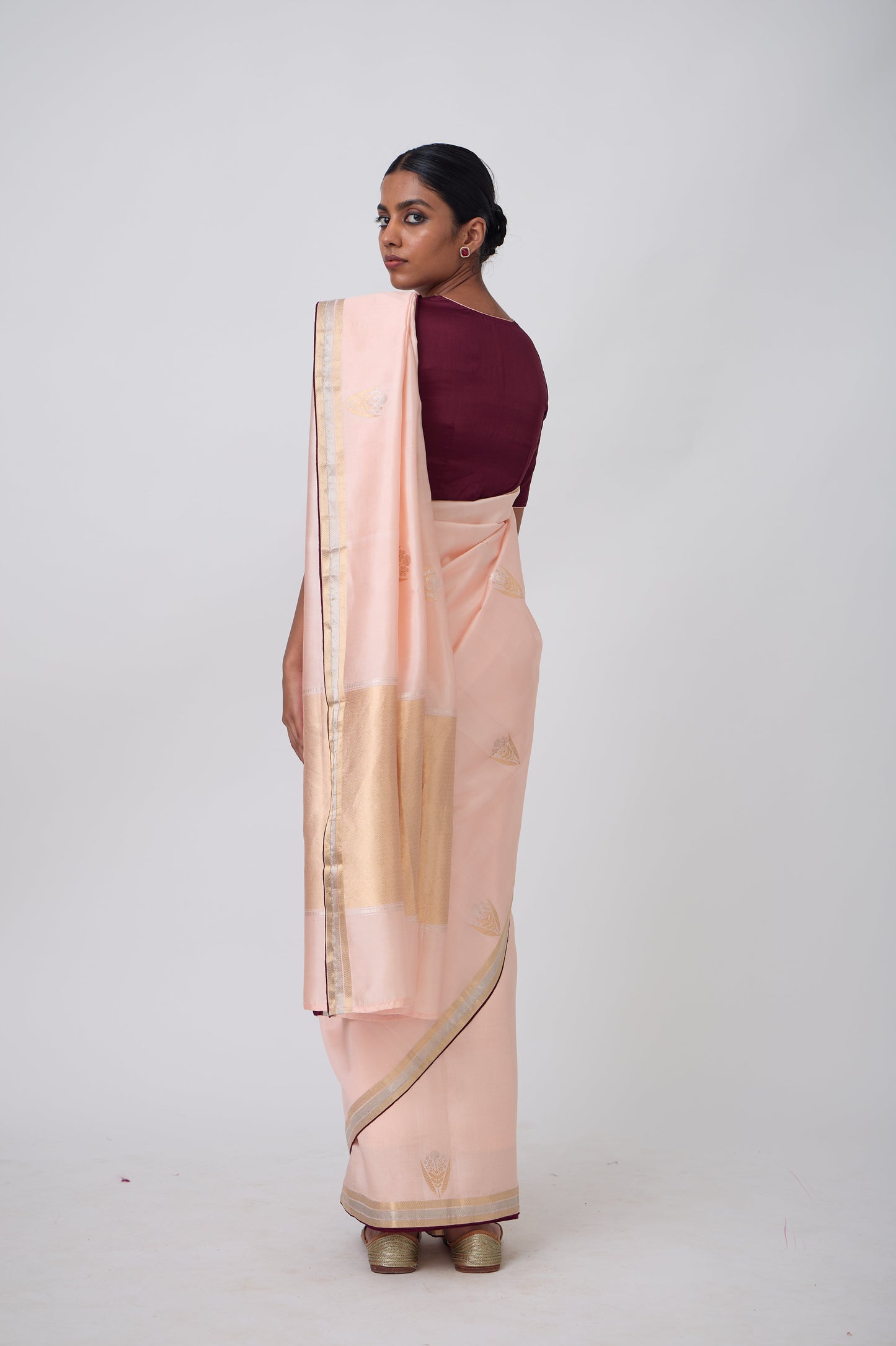 Booti - Pink Silk Saree