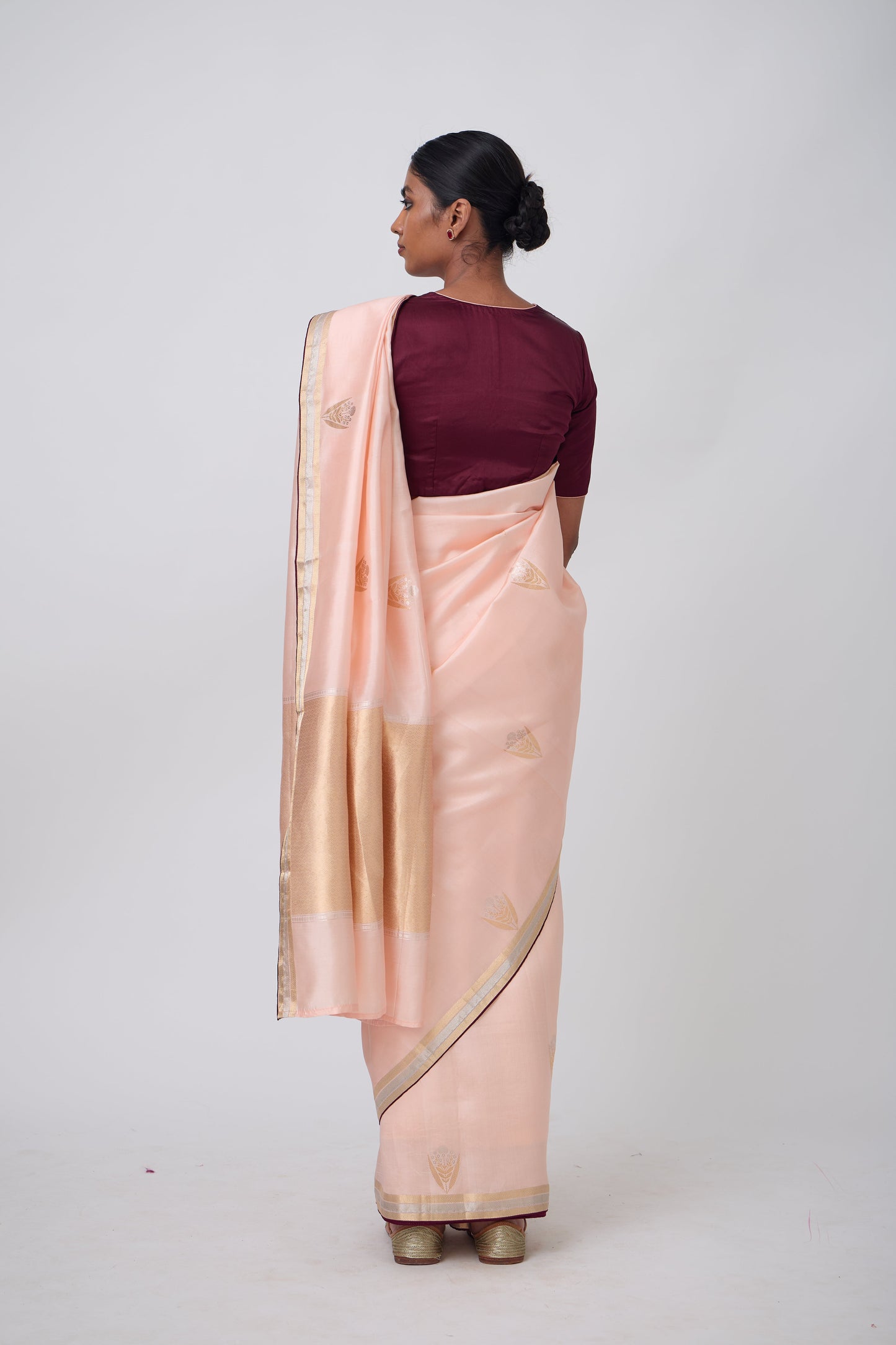 Booti - Pink Silk Saree