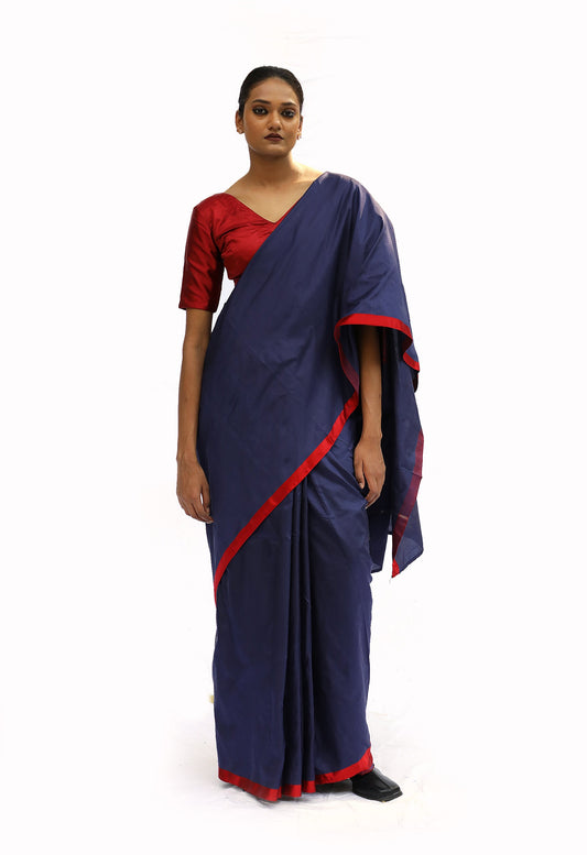 Iconic -Navy Blue Katan Silk Saree