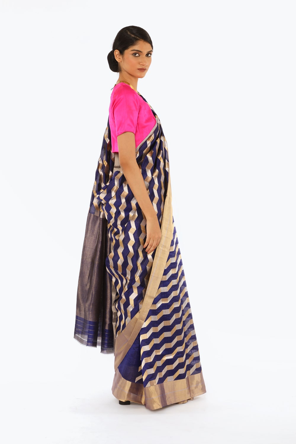BOA -  Purple Chanderi Silk