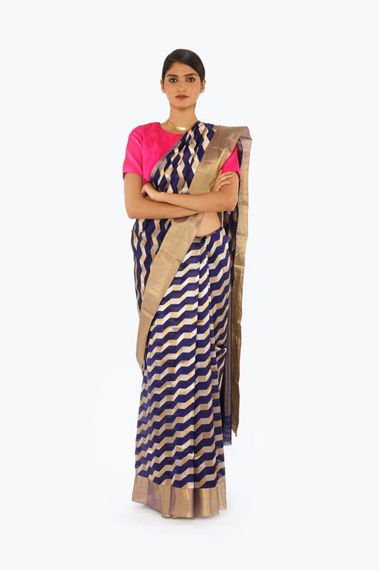 BOA -  Purple Chanderi Silk