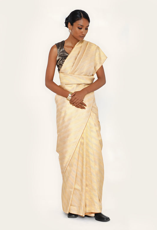 Dhari - BEIGE GOLD JARI METALIC