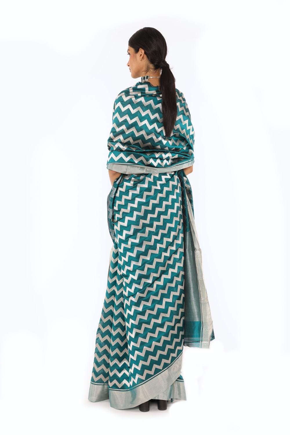 BOA -  Green Chanderi Silk