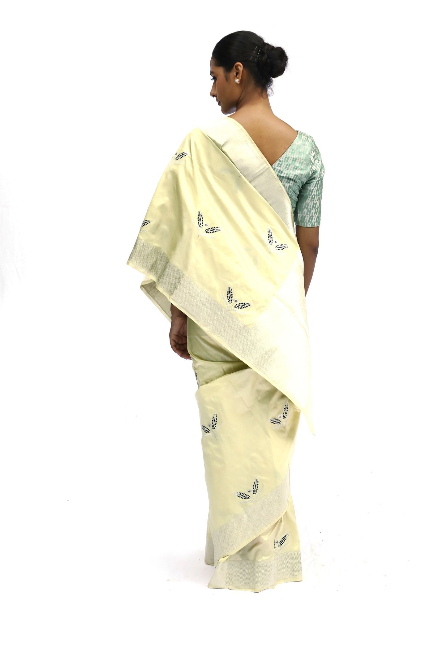 KETKI - lemmon yellow katan silk saree