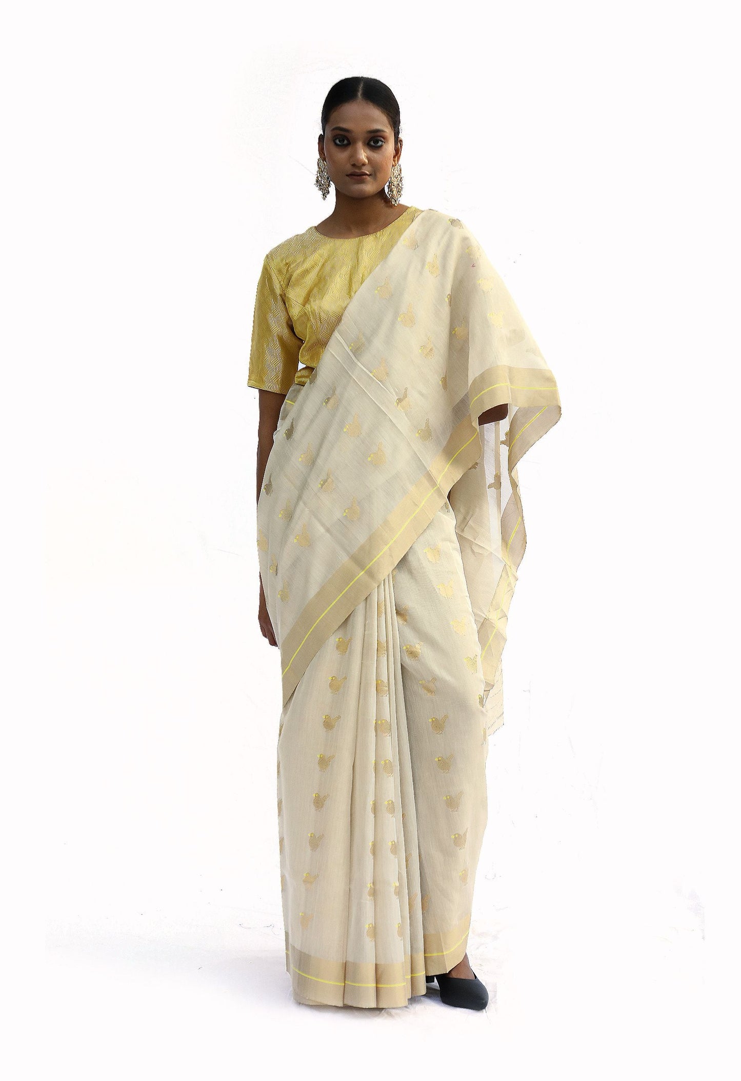 BOA -  White Chanderi Cotton Tissue
